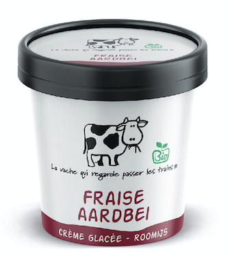 La Vache Fraise crème glacée bio 125ml